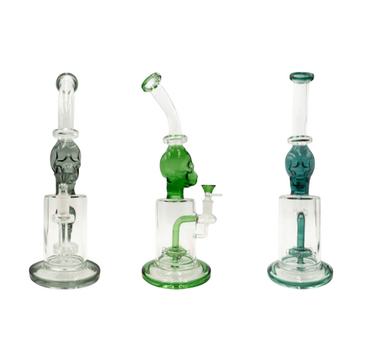 12" Skull Sea Mine Perc Water Pipe
