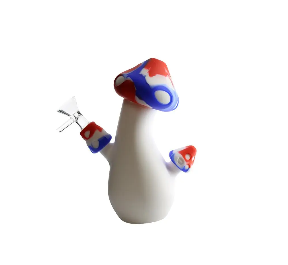 7" Mushroom Silicone Water Pipe