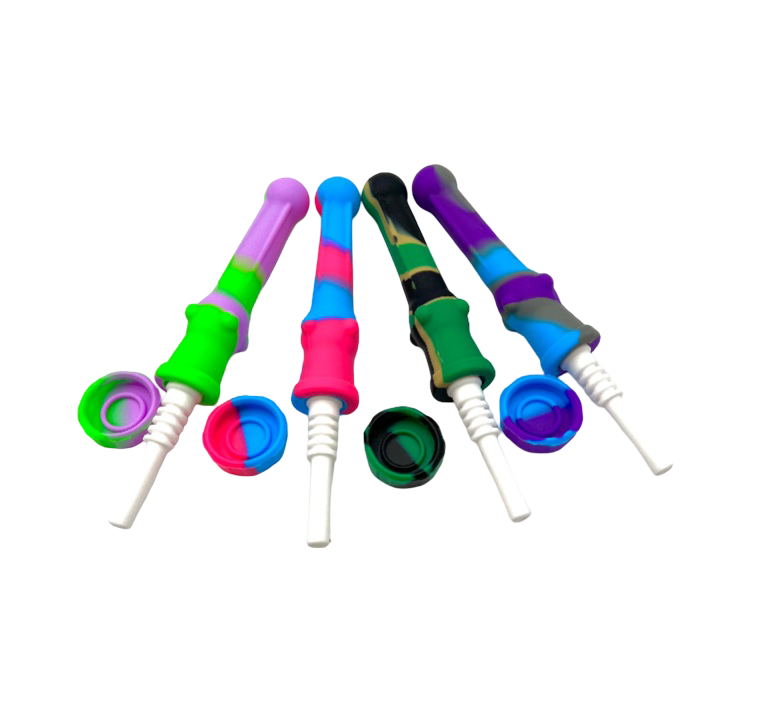 14mm Ceramic Tip Silicone Nectar Straw (5 Pack)