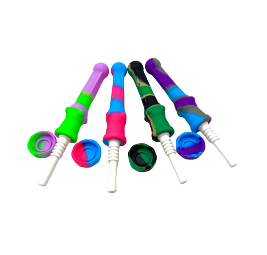 14mm Ceramic Tip Silicone Nectar Straw (5 Pack)