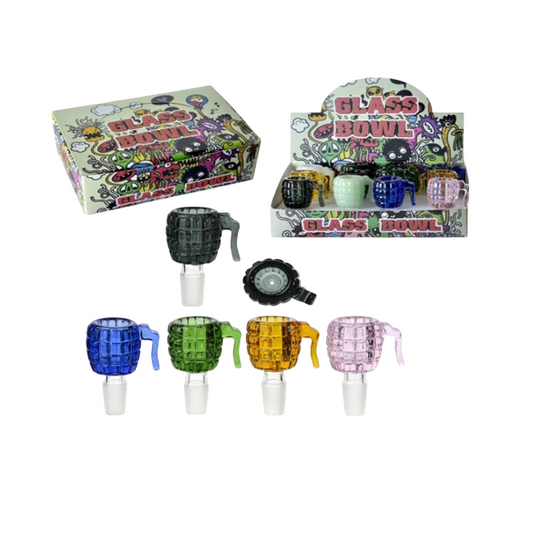14mm Grenade Solid Color Glass Bowl 12ct