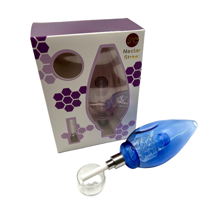 8" Large Bulb Matrix Perc Ceramic Tip Nectar Straw