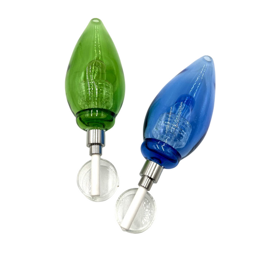 8" Large Bulb Matrix Perc Ceramic Tip Nectar Straw