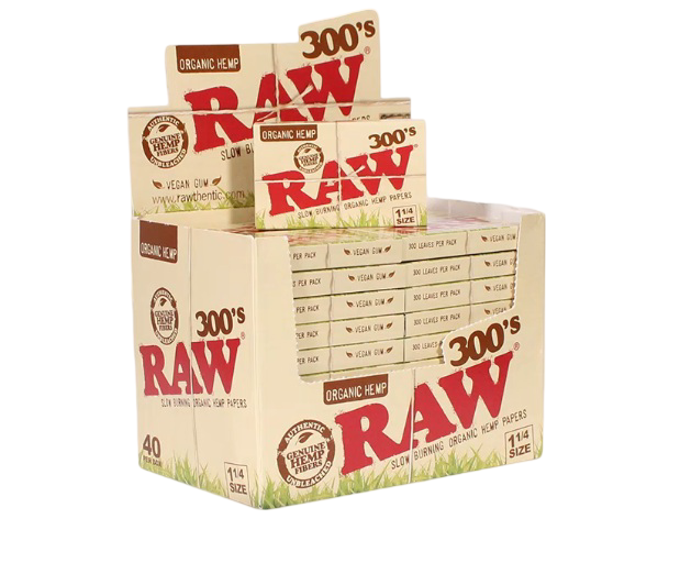 RAW Organic 300'S 1 1/4 Paper 40ct