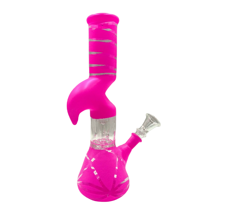 10" Frosted Dome Perc Zong Beaker Water Pipe