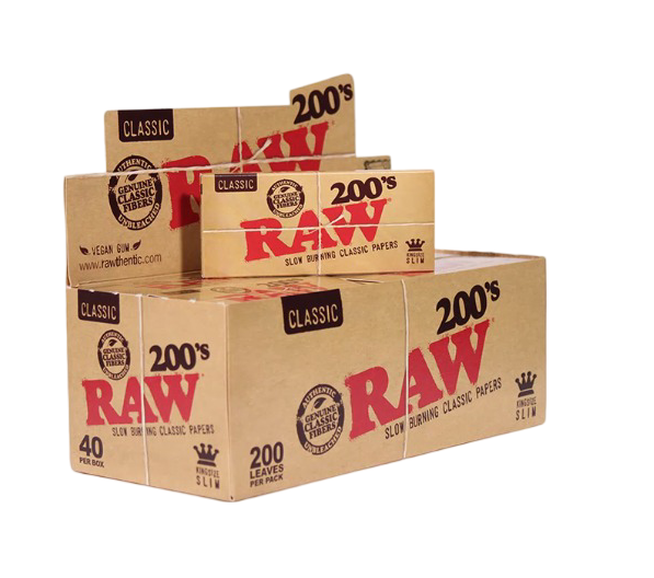 RAW Classic 200'S King Size Paper 40ct