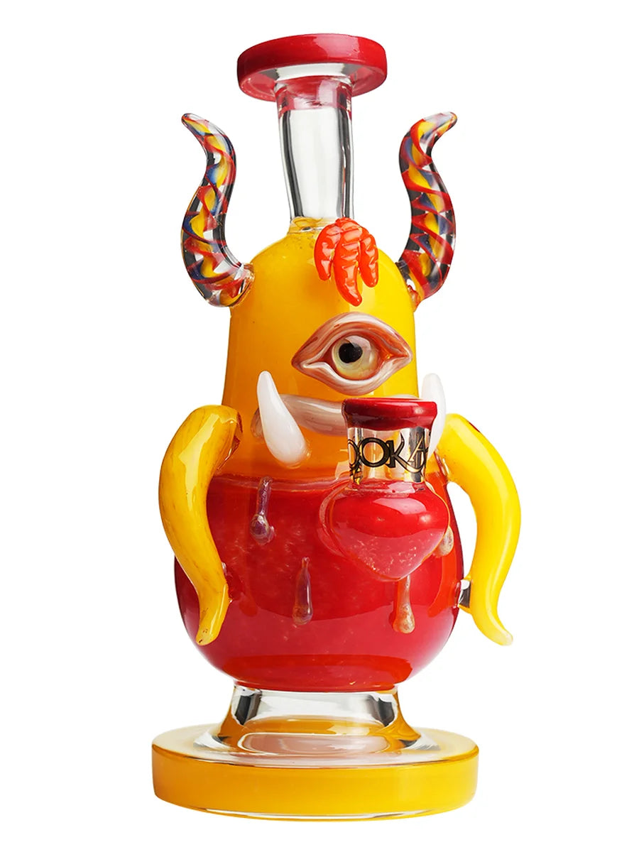 LOOKAH 8" Mini One-Eyed Monster Glass Water Pipe (WP1205)