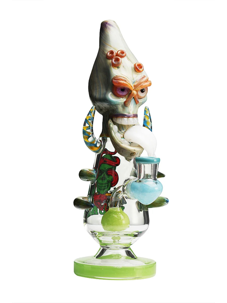 LOOKAH 11" Cool Skull Bone Glass Bong (WPC1212)