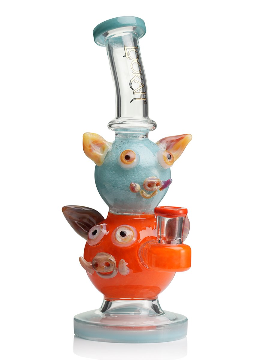 LOOKAH 10" Cute Double Piggy Dab Rig (WPC1208)