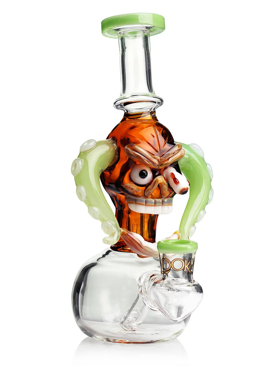 LOOKAH 10" Mini Eye Popping Skull Dab Rig (WPC1214)