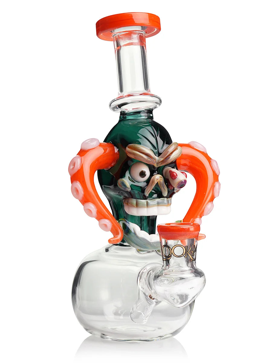 LOOKAH 10" Mini Eye Popping Skull Dab Rig (WPC1214)