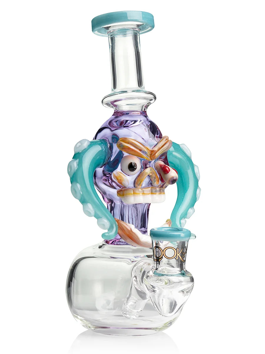 LOOKAH 10" Mini Eye Popping Skull Dab Rig (WPC1214)