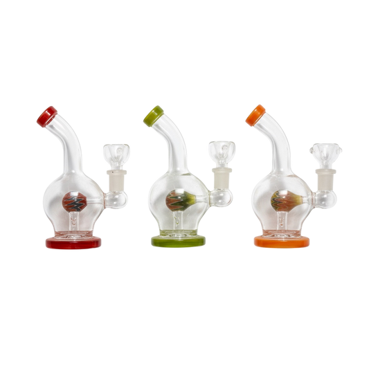 5.5" Mini Ball Shape Reverse Color Ball Perc Water Pipe