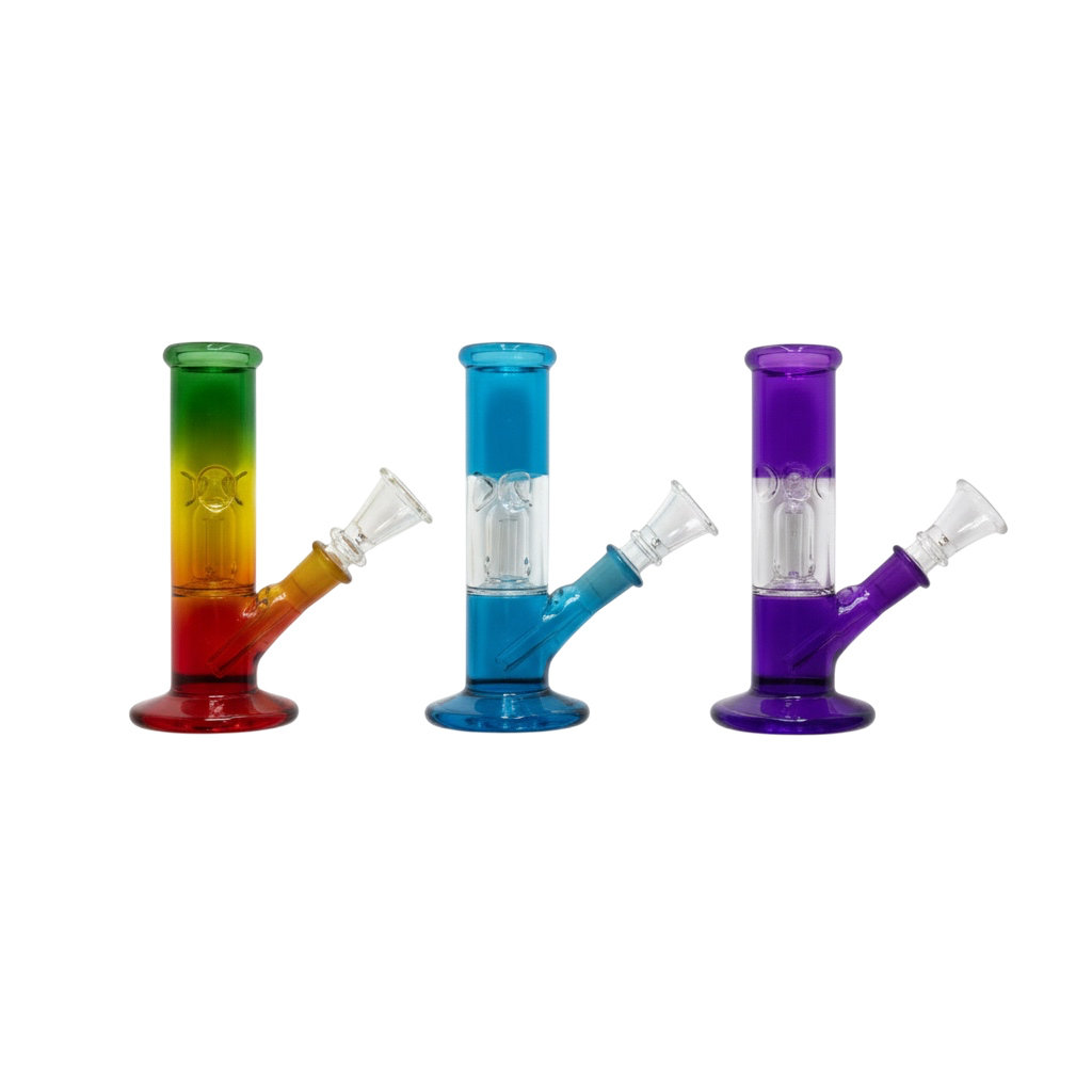 6" Frosted Dome Perc Straight Water Pipe