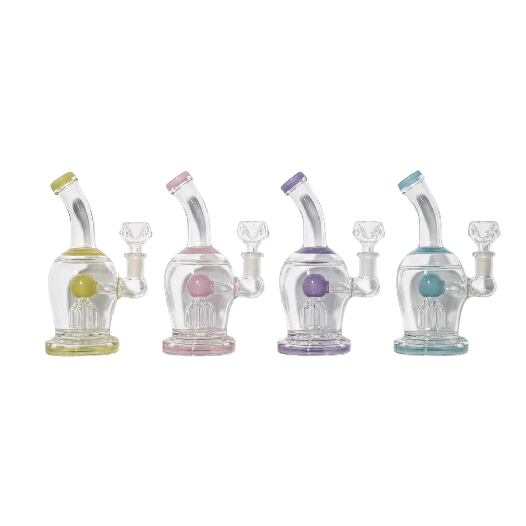 6.5" Round Shape Body Tree Perc Water Pipe