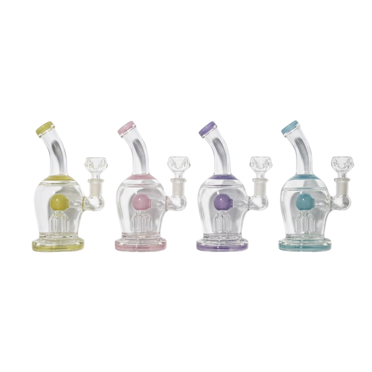 6.5" Round Shape Body Tree Perc Water Pipe