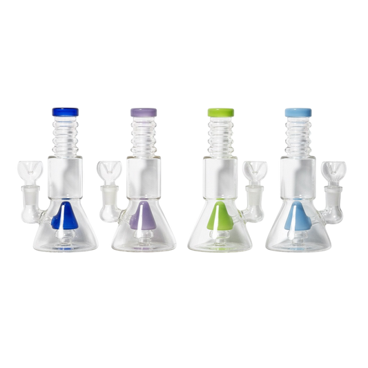 6.5" Small Ringed Mouth Tube Beaker Water Pipe