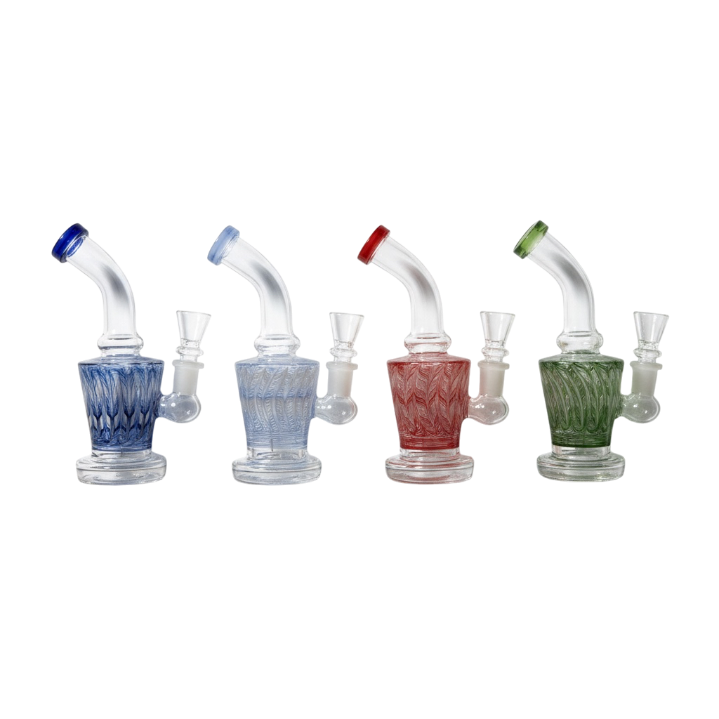 7” BEND TUBE WATER PIPE WITH COLOR DESIGN