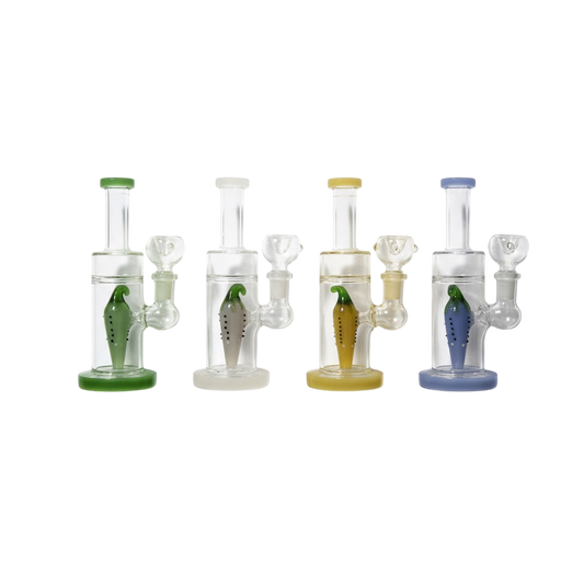 7" Straight Tube Chili Perc Water Pipe