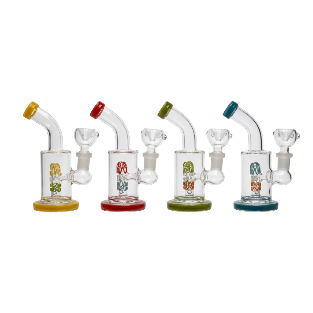 5 INCH WATER PIPE BEND TUBE WITH COLOR PERC INSIDE&nbsp;