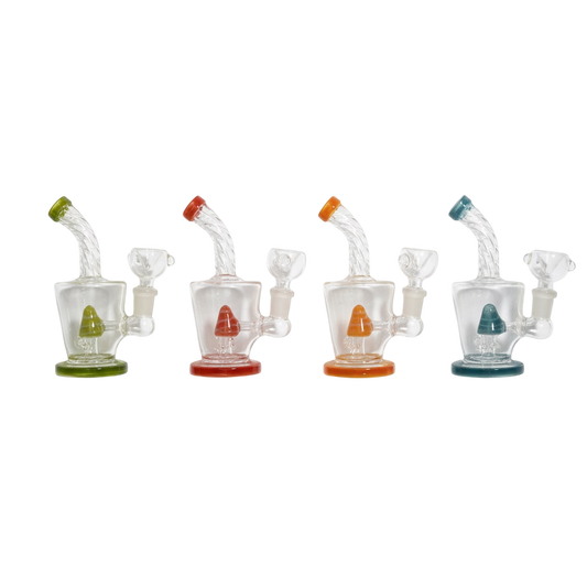 5.5" Mini Twisted Glass Neck Water Pipe