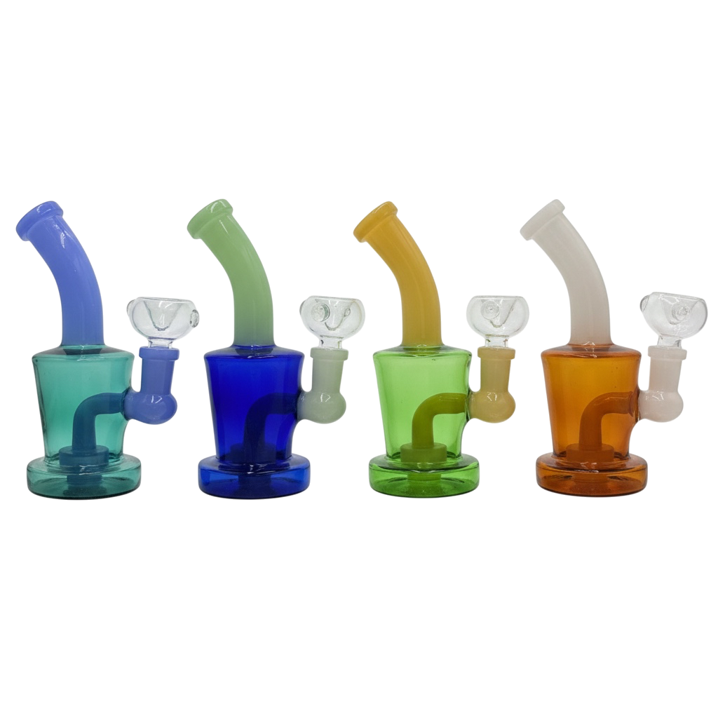 5.5" Full Color Glass Showerhead Perc Water Pipe