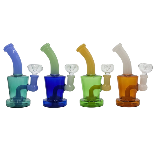 5.5" Full Color Glass Showerhead Perc Water Pipe