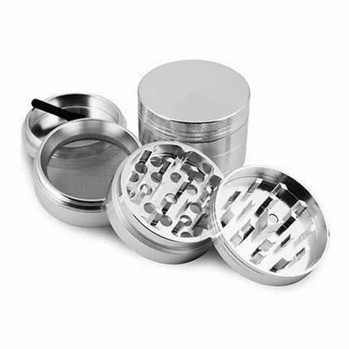 4 Part Silver Metal Grinders