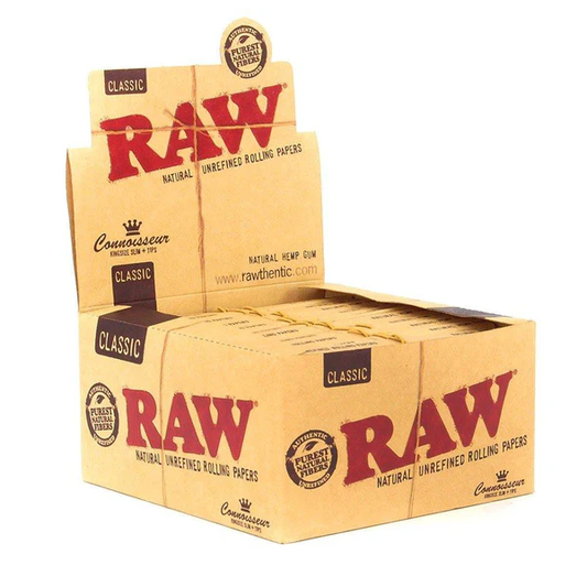 RAW Classic Connoisseur King Size + Tips Paper 24ct