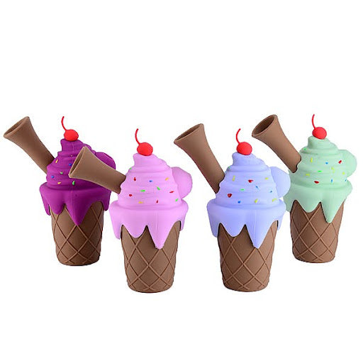 7" Ice Cream Silicone Water Pipe